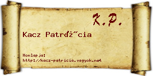 Kacz Patrícia névjegykártya